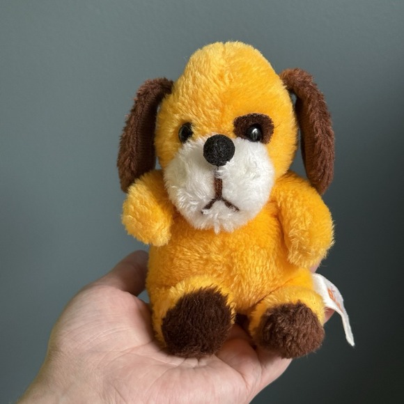 VERY RARE‎ Vintage RUSS BERRIE Butch Orange White Brown Spot PLUSH TOY 7in t22 - Picture 9 of 12